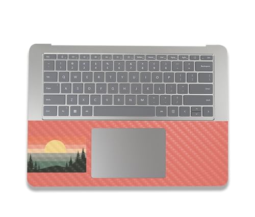 Image of MightySkins Carbon Fiber Skin Compatible with Microsoft Surface Laptop Studio 2 (2023) Full Wrap Kit - Sunset Forest | Protective, Durable Textured Carbon Fiber Finish | Made in The USA