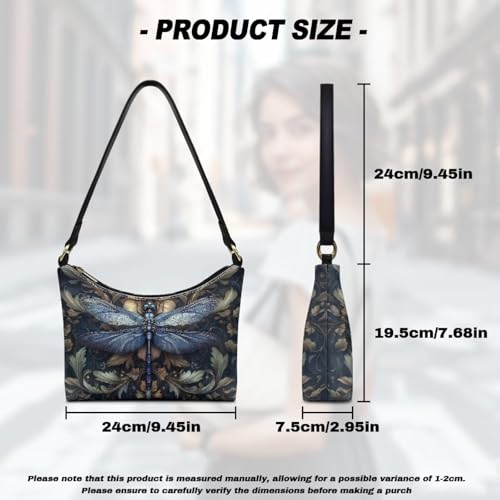 Bolso bandolera para mujer, clutch, bolso de mano o tote tipo hobo de cuero sintético con cierre de cremallera miniatura 7