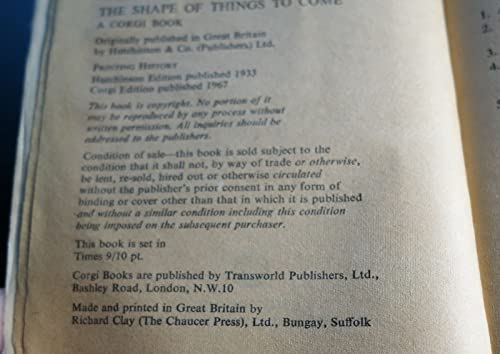 THE SHAPE OF THINGS TO COME 1967 SCI-FI FANTASY... B09V33MTCQ Book Cover