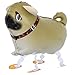 Walking Pug Helium Balloon Birthday Kids Party Toy, Set of 3