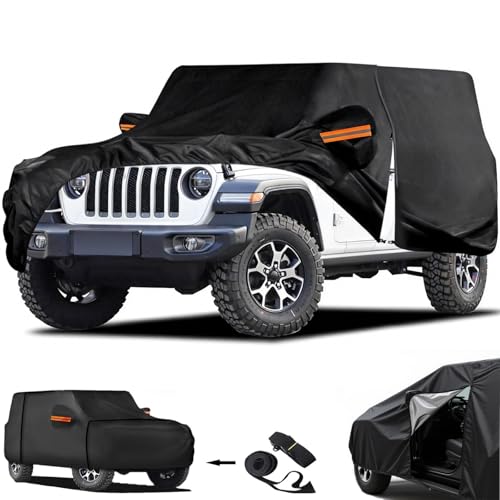 Housse de voiture imperméable 6 couches avec zip pour Wrangler CJ à JK