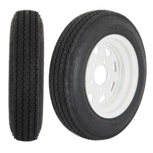 YUANXING Trailer Tires on Rim 4.80-12 480-12 4.80 X 12 Load Range C，5 Lug 12...
