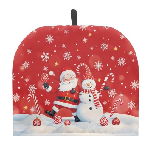 Image of Santa Claus & Snowman Tea Pots Cosy Cotton Breakfast Tea Pot Cover Kitchen Tea Pot Dust Cover Christmasa Kettle Covers Home Family Decorative Accessories