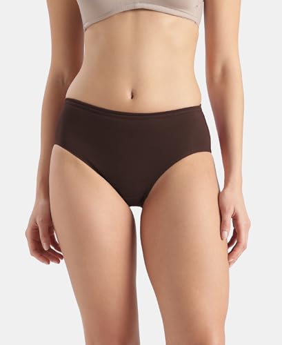 Image of Jockey 1406 Women's High Coverage Super Combed Cotton Mid Waist Hipster with Concealed Waistband and Stay Fresh Treatment (Pack of 5 Colors & Prints May Vary)