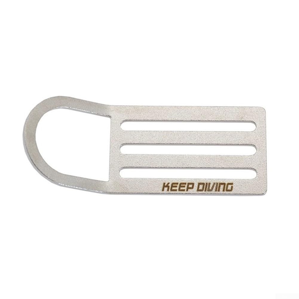 Weight Belt Keeper for Scuba Diving 316 Stainless Steel Bent D Ring Replacement Strong Lightweight Prevents Accidental Release Fits 5.5cm Wide Webbing Belts Harnesses Snorkeling Accessory 2 Pack
