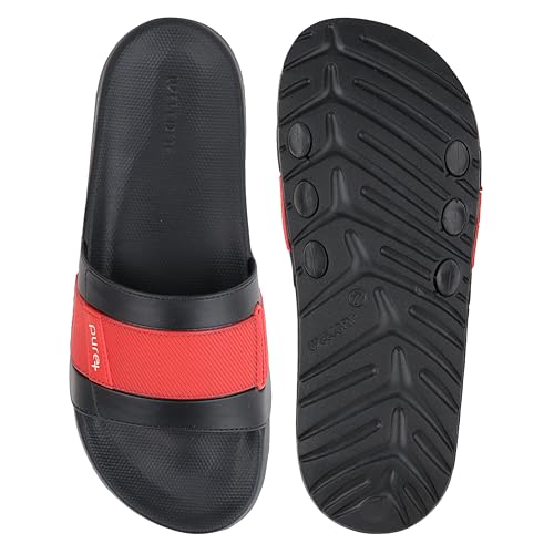 Image of URJO PURE-51 Men's Sliders /Slippers Lightweight Super Flexible Arch Support Durable Anti Skid & Stylish Dailywear Sliders /Slippers for Men (URJO by Welcome)