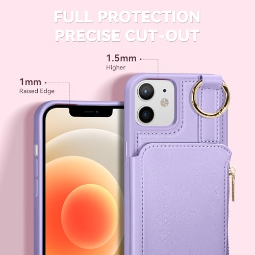 Coque iPhone 12 violet clair Kuafcase silicone de protection antichoc Pro