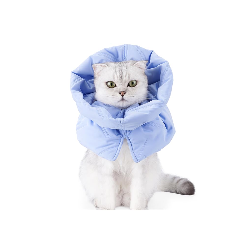 Vokowin Cat Recovery Cone Soft Adjustable Elizabethan Collar, Neck Protective for Cats and Kittens After Surgery, Prevents Licking Wounds Pet RecoveryCollar (S) (K506-1)