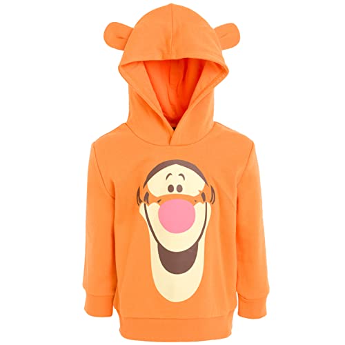 Disney Winnie the Pooh Toddler Boy or Girl Cosplay Graphic Pullover Hooded Sweatshirt Tigger Orange 4T - image 1