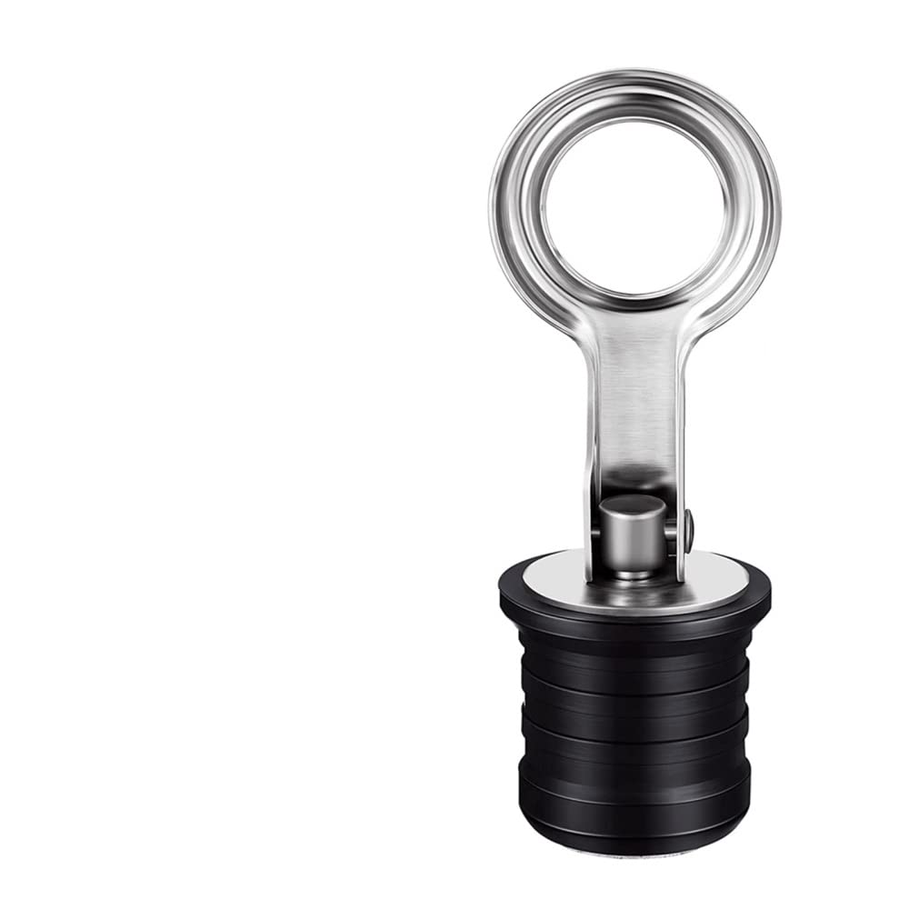 Drain Plug 3/4-inch, 1-inch or 1-1/4-Inch Snap, Drain Plug Twist-Turn Marine Boat Drain Plugs, Stainless Steel Snap Snap Handle with Rubber Boat Drain