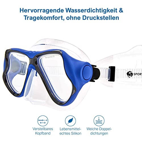Schnorchelset Sportastisch Profi Snorkel Star mit Anti-Fog