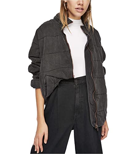 Free People Dolman Quilted Knit Jacket Black Md (Women's 8-10) #TOP5