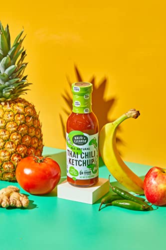 Spicy Ketchup By Halo And Cleaver (2 Pack) - Keto Ketchup With A Kick Of Heat From Thai Chili Peppers | Whole 30 Sweetened With Fruit | Spicy And Sweet Thai Chili Sauce With No Sugar Added | 13 Oz Bottles #TOP6