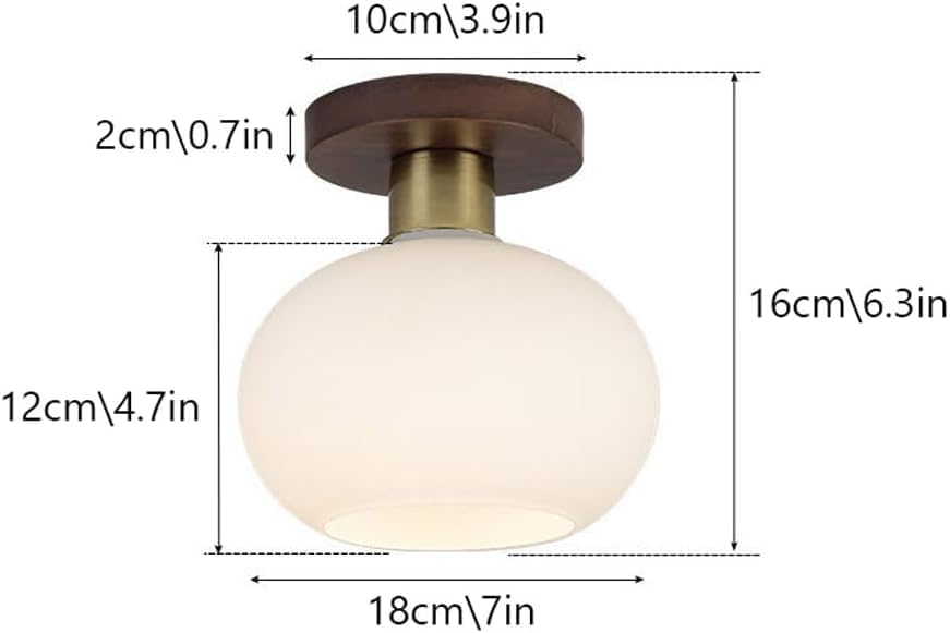 Miniatura 7 de Modern Vintage Semi Flush Mount Ceiling Light Small Close to Ceiling Farmhouse Lighting Fixture for Hallway Bedroom Entryway Foyer E26E27 Base