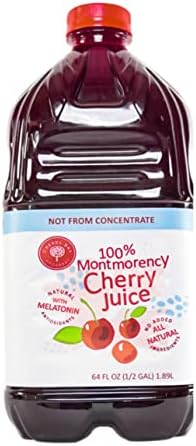 Cherry Bay Orchards Tart Cherry Juice (64 oz Bottle) - 100% Natural Cherry Juice Not From Concentrate, Boosts Immunity, Improves Sleep - No Added Sugar, Gluten Free, Non GMO