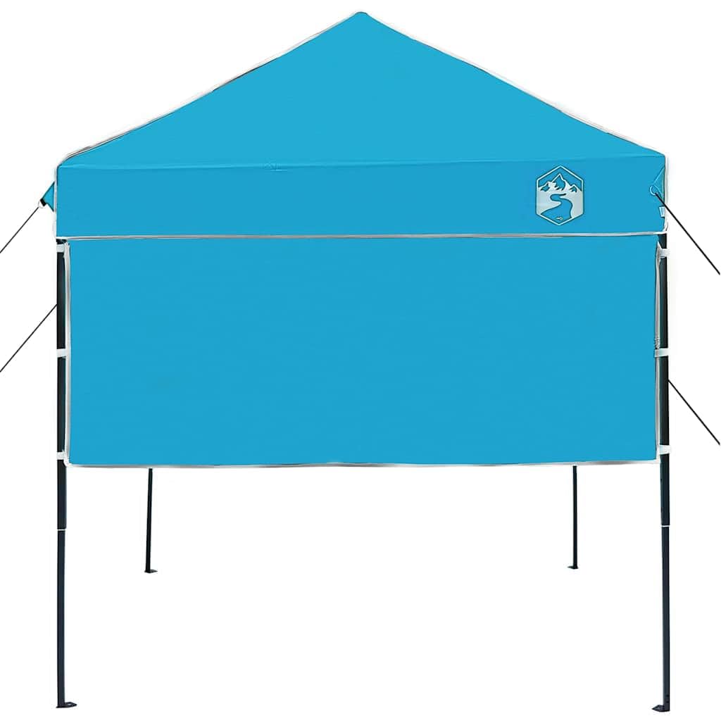 Faltpavillon Blau 194 x 194 x 251 cm Pop-up Zelt Garten | Flexibler Schattenspender mit Höhenverstellung für Terrasse, Gartenpartys und Events im Außenbereich.