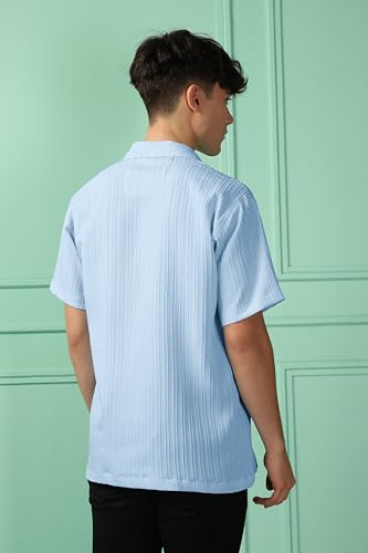 Image of Men's Striped Half Sleeve Polycotton Shirt | Casual & Formal Wear | Comfortable & Stylish