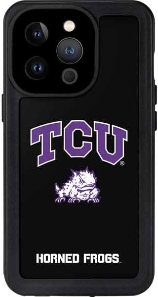 Skinit Waterproof Phone Case Compatible with iPhone 14 Pro - Officially Licensed Texas Christian University TCU Horned Frogs Logo Design