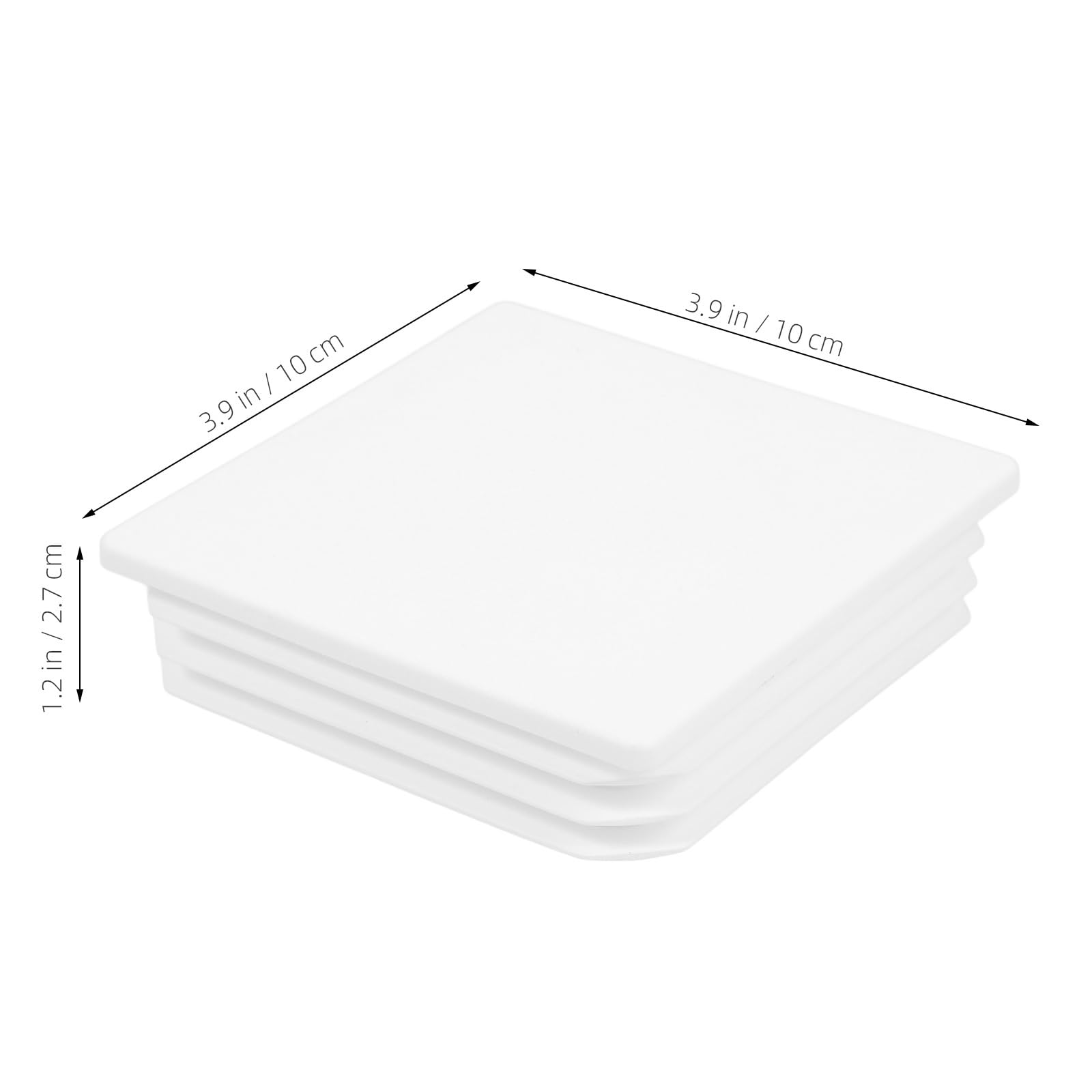 OSALADI Capuchons De Poteaux Carrés 4 Pièces 10X10X1.06 Pouces Couvercles Étanches En Plastique Abs Protection Contre Eau Poussière Pour Clôture Jardin Bricolage