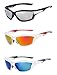 Men's Polarized Sport Sunglasses, High Performance Sleek Design, Non Slip Nose Pads, Provides Excellent Coverage, Free Cleaning Pouch