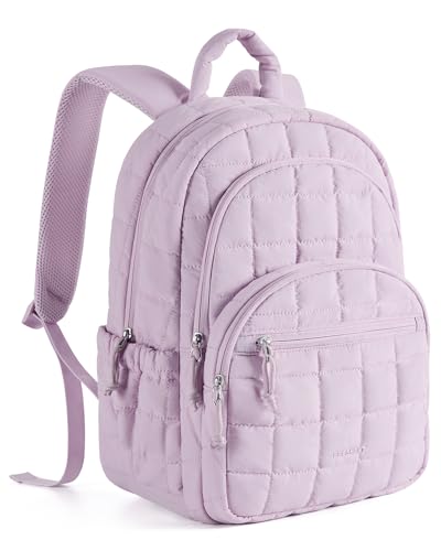 Best Places for Your College Backpacks: Organize and Store with Style 5 BAGSMART College Laptop Backpack, Travel Backpack for Women, Quilted Casual Daypack, Water-Resistant Bookbag for 15.6 Inch Laptop, Lavender