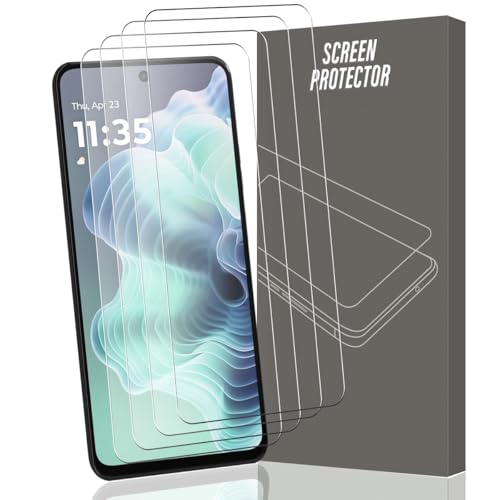 Gelaasso 4 Stück für Motorola Moto G35 5G für Panzerglas, 9H Festigkeit Hartglas Anti-Kratzen Panzer Schutz Glas, Anti-Fingerabdruck Folie Panzerfolie, Hüllefre&lich, HD Klar Bildschirmschutz Schutzfolie