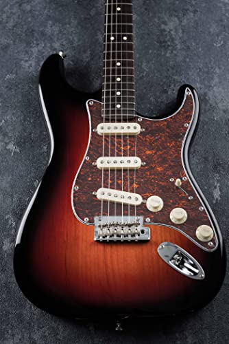 Image of Musiclily SSS 11 Hole Strat Guitar Pickguard for Fender USA /Mexican Made Standard Stratocaster Modern Style, 4Ply Red Tortoise