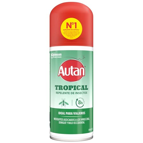 Autan Tropical Repelente en Aerosol - Protege de mosquitos (comunes, tropicales y tigre) e insectos, 100ml