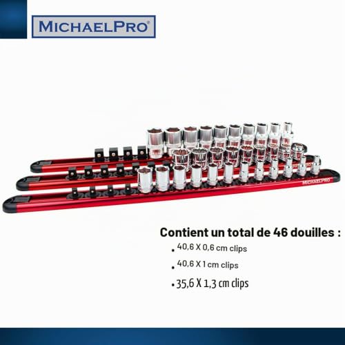 MichaelPro Set de douilles MP014001 pour clés et cliquets de serrage