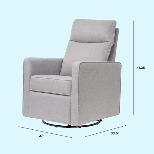 DaVinci Gabby Glider Recliner Nursery Chair w/ 360° Swivel - Misty Grey - image 3