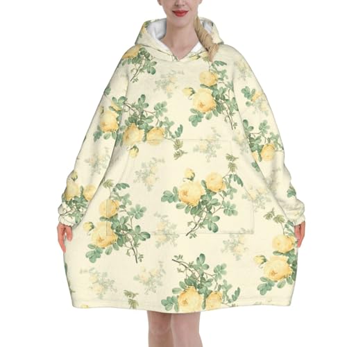 Pull-over en flanelle thermique avec grande capuche et poche pour femme