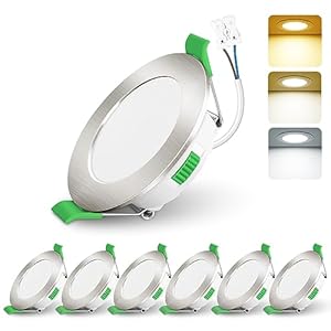 ALUSSO LIGHTING 4W LED Einbaustrahler Dimmbar 230V Slim Flach,310 Lumen Warmweiß Neutralweiß Kaltweiß Einbauleuchten 30mm Einbautiefe, IP44 Spritzwasser Geschützt Deckenspots für Badezimmer, 6er Set