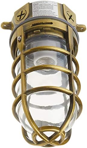 Woods L1706AB Light, Security Weather Tight Industrial, One Size, Antique Brass