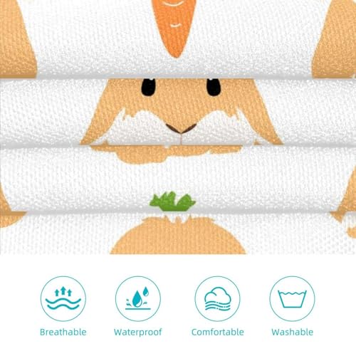 Lot de 2 tabliers de cuisine avec 4 broches motif lapin multicolore