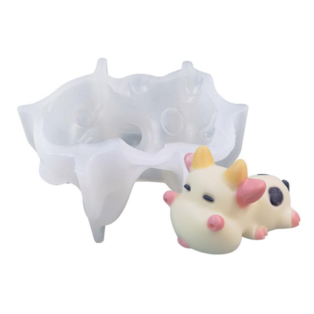 2 Pezzi Stampi In Resina Animale 3D Mucca Epossidica Stampo In Silicone Bue Bestiame Colata Stampo Per Fai Da Te Candela Del Sapone Cioccolato Caramelle Fondente Artigianato