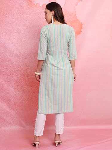 Image of Vishudh Women's Kurta | Regular Fit | Trendy Ethnic Top for Everyday Comfort