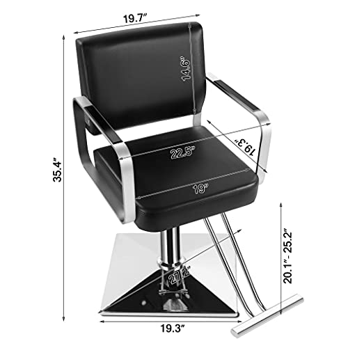 Artist Hand Barber Chairs,All Purpose Classic Salon Chairs With Heavy Duty Hydraulic Pump, 360° Rolling Swivel Spa Beauty Equipment For Hair Stylist Women Man, Max Load 330 Lbs(Black) #TOP1