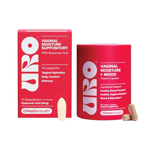 O Positiv URO Vaginal Moisture + Mood and URO Vaginal Moisture Hyaluronic Acid Suppository Bundle