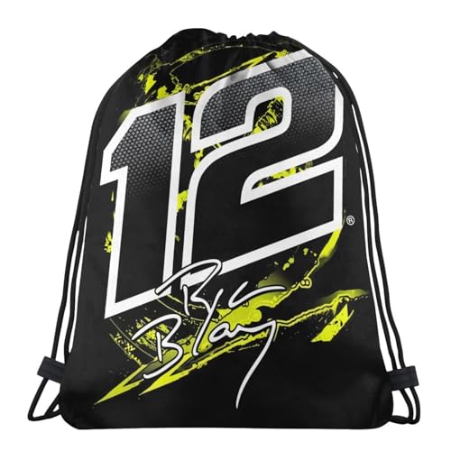 Ryan Blaney 12 Drawstring Backpack Bag Large Gym String Sack Sport Sackpack Tote Packet for Shopping Yoga