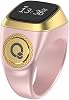 Smart Zikr Ring Digital Counter Reminder Vibration Tasbih Display Long-lasting Battery for Muslims Muslim Smart Ring Counter Waterproof Prayer Time (18mm Pink)