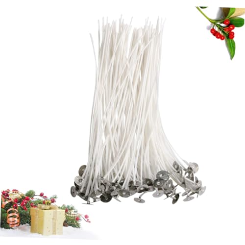 Mechas para velas con base y pestañas 200 unidades miniatura 5