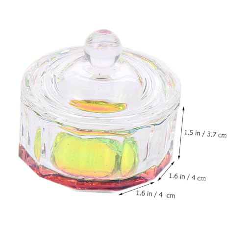 VICASKY 2 Pcs Clear Nail Crystal Bowls Dodecahedron Acrylic miniatura 2