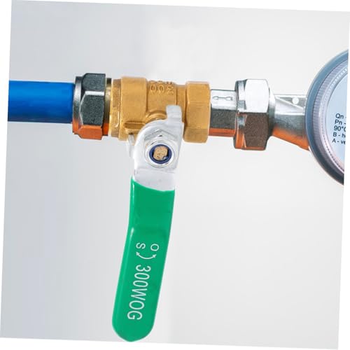 Mini válvula de bola de cobre contra fugas en tuberías de agua y gas con rosca Dn15 5