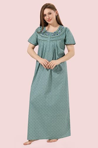 Image of Soulemo Women's Pure Cotton Floor Length Nighty 1690