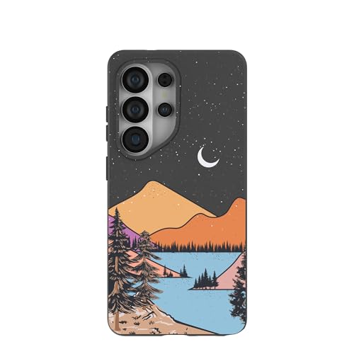 Pela | Phone Case Compatible with Samsung S26 Ultra | MagSafe Included | Cute Eco Friendly | Made with Plants | Black Night Trails by Pela - Used condition - US$37.14