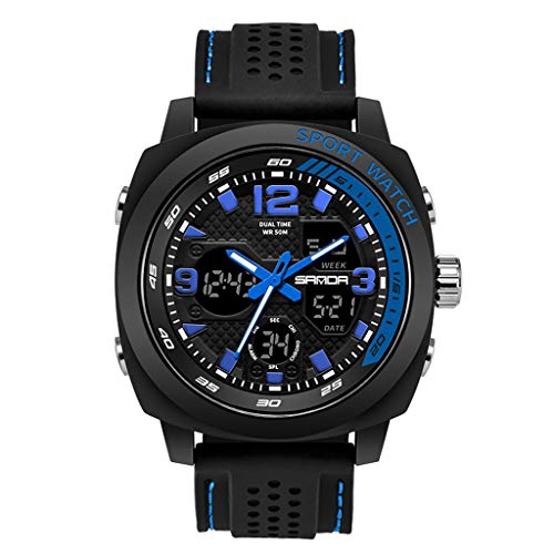 Preisvergleich Produktbild UINGKID draussen Bewegung elektronisch Beobachten wasserdicht Doppelanzeige Simulation Digital LED Smael Herrenuhr