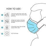 REQUISITE NEEDS 3 Ply Disposable Face Masks Blue Pack of 100 Comfort Breathable Facial Cover - Image 4