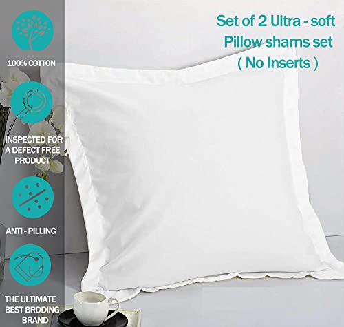 100-Egyptian-Cotton-Pillowcase-26×26-Inches-Pillow-Shams-for-Bedroom-Hotel-Home-Decor-Soft-and-Breathable-Stitch-Wrinkle-Free-Cushion-Throw-Pillow-Cover-White-European-2-Piece 100 Egyptian Cotton Pillowcase 26×26 Inches Pillow Shams for Bedroom Hotel Home Decor Soft and Breathable Stitch Wrinkle Free Cushion Throw Pillow Cover White European 2 Piece