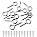 Produktbild 12 Stück 6,6 cm 304 Edelstahl Schraube Augen, Blechschrauben Aufhängehaken Heavy Duty Haken mit Anker