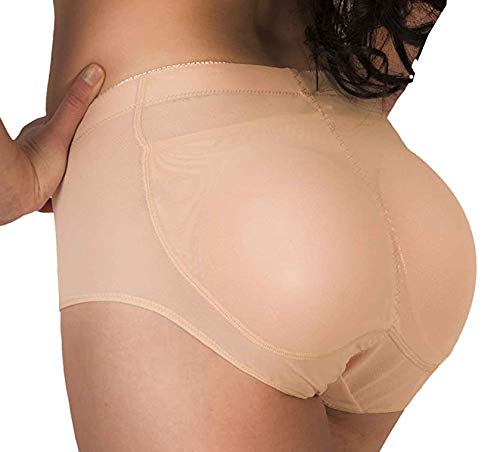 ENVY BODY SHOP Shaper Panty with Sillicone Butt Pads (L, Beige)
